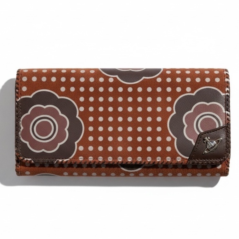 Vivienne Westwood Rare Vintage Nubuck Suede Abstract Wallet